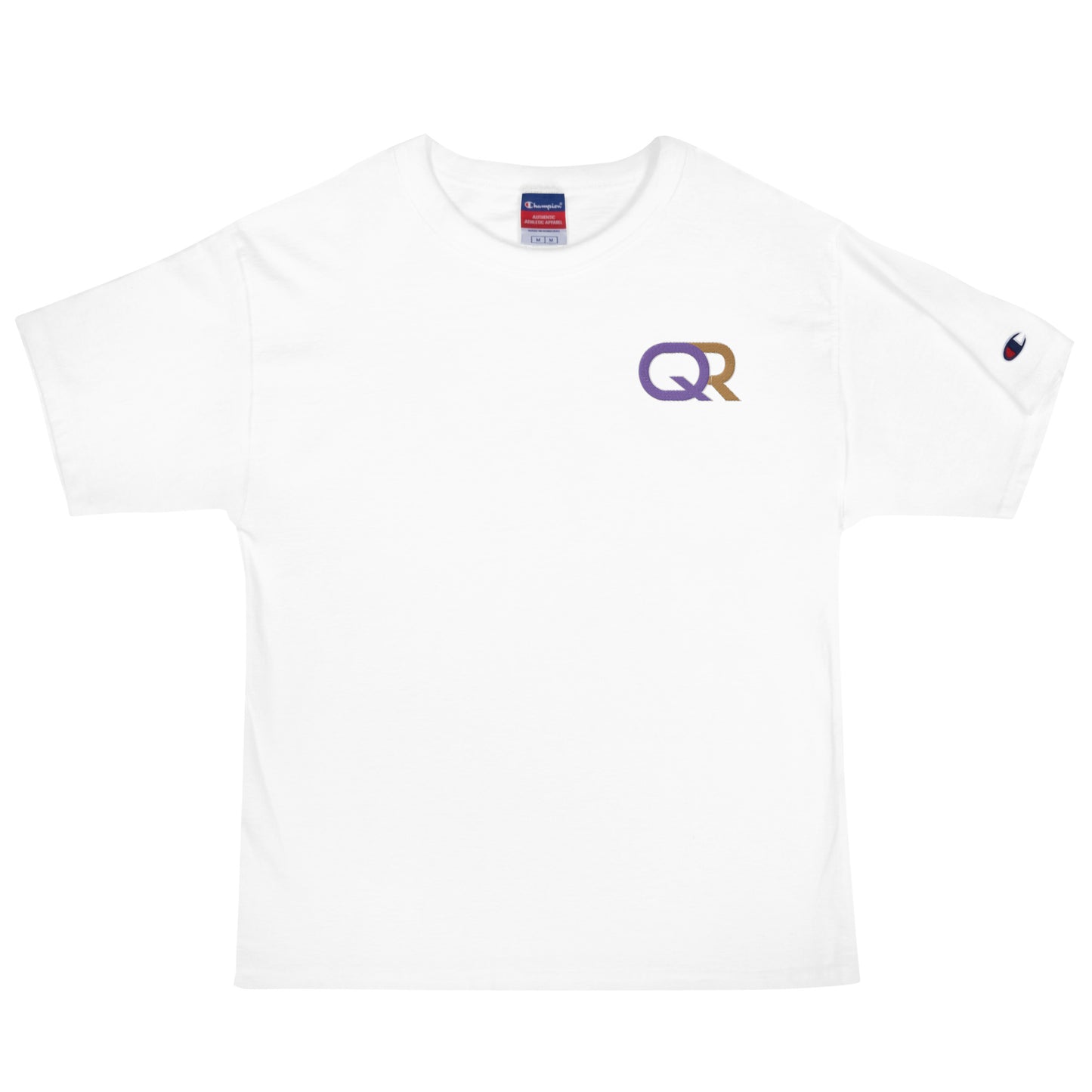 QR Embroidered Men's Champion T-Shirt